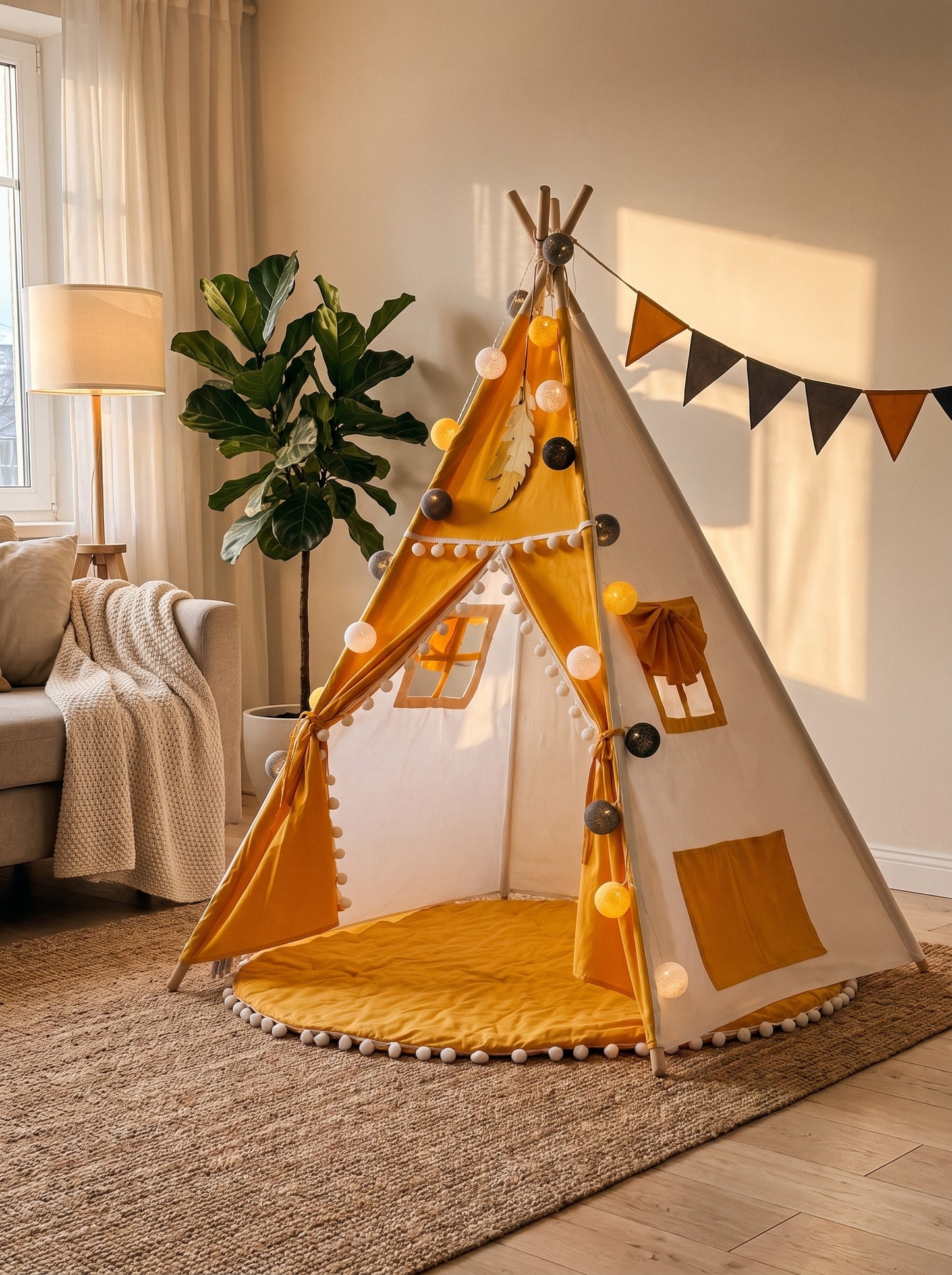 Styled at-home scene: Sunbeam Foldable Teepee