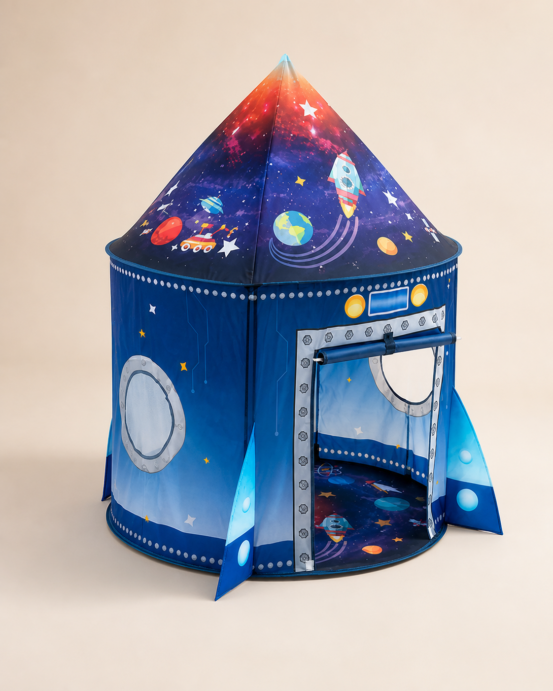 Alternate angle of the Galaxy Rocket Play Tent