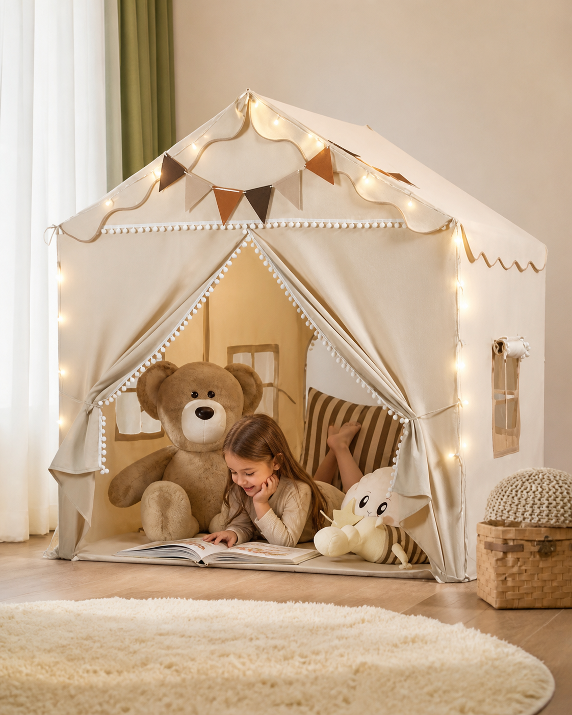 Children playing inside the Grand Cuddle Playhouse