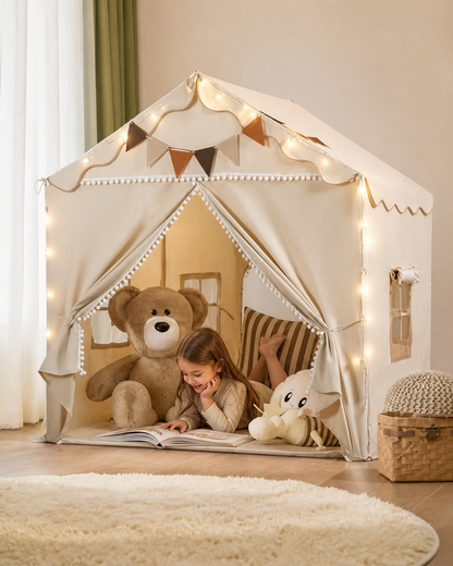 Children playing inside the Grand Cuddle Playhouse