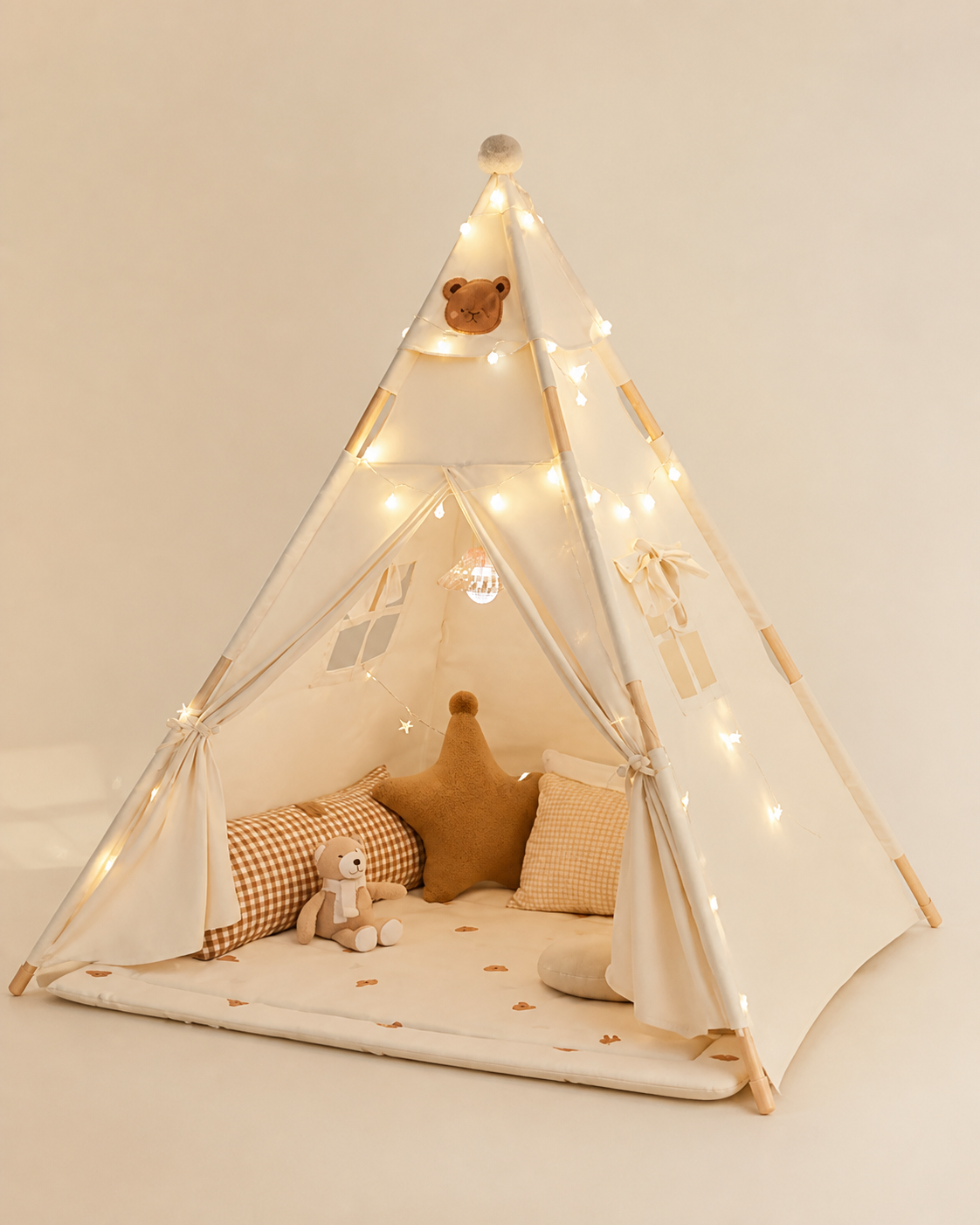 Alternate angle of the Honey Bear Light-Up Teepee