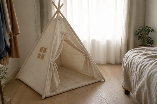 Styled at-home scene: Cloud Cotton Padded Teepee