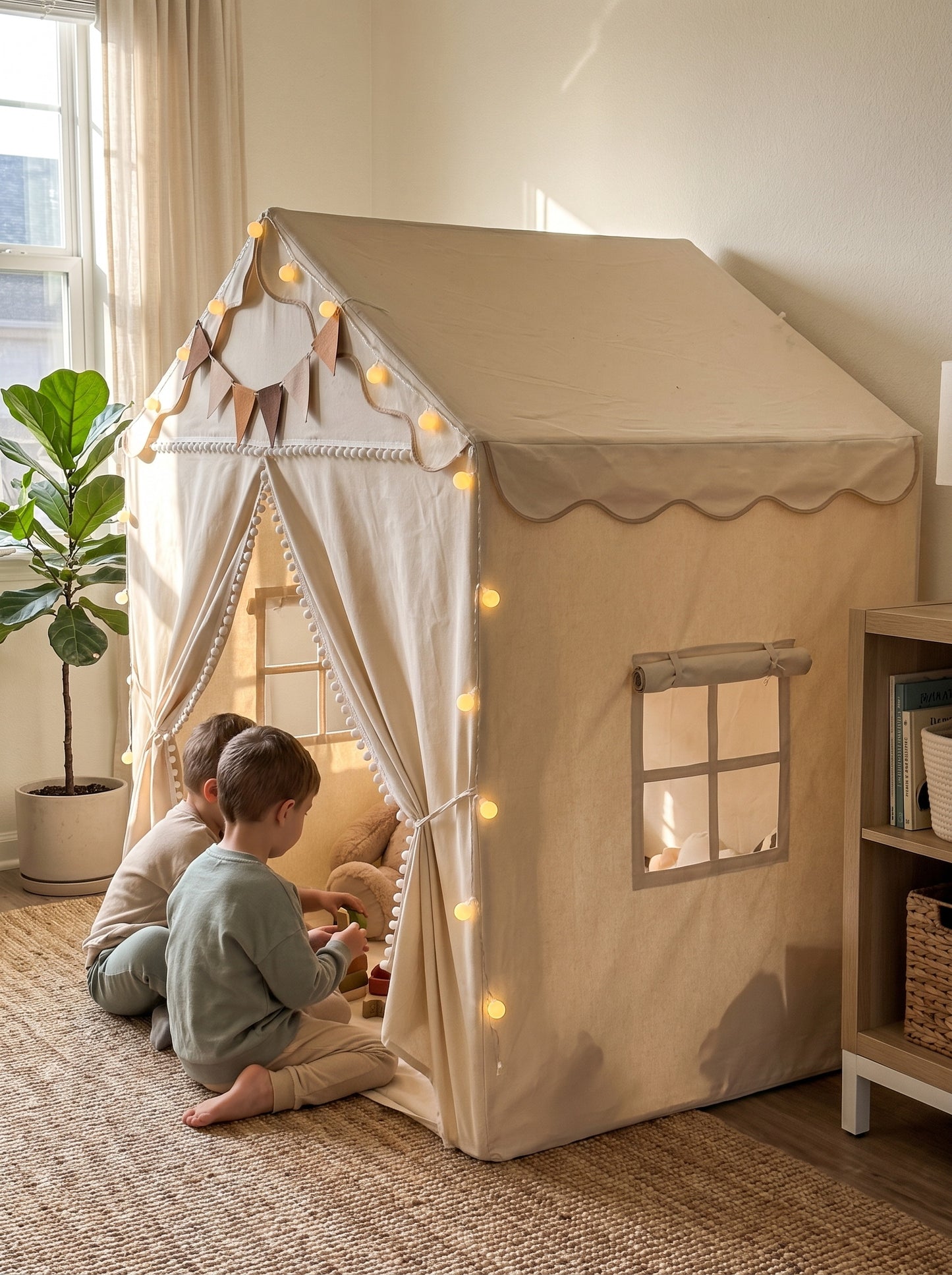 Styled at-home scene: Grand Cuddle Playhouse