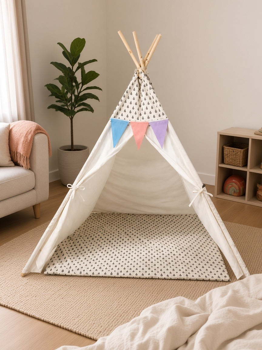 Styled at-home scene: Starlight Padded Teepee