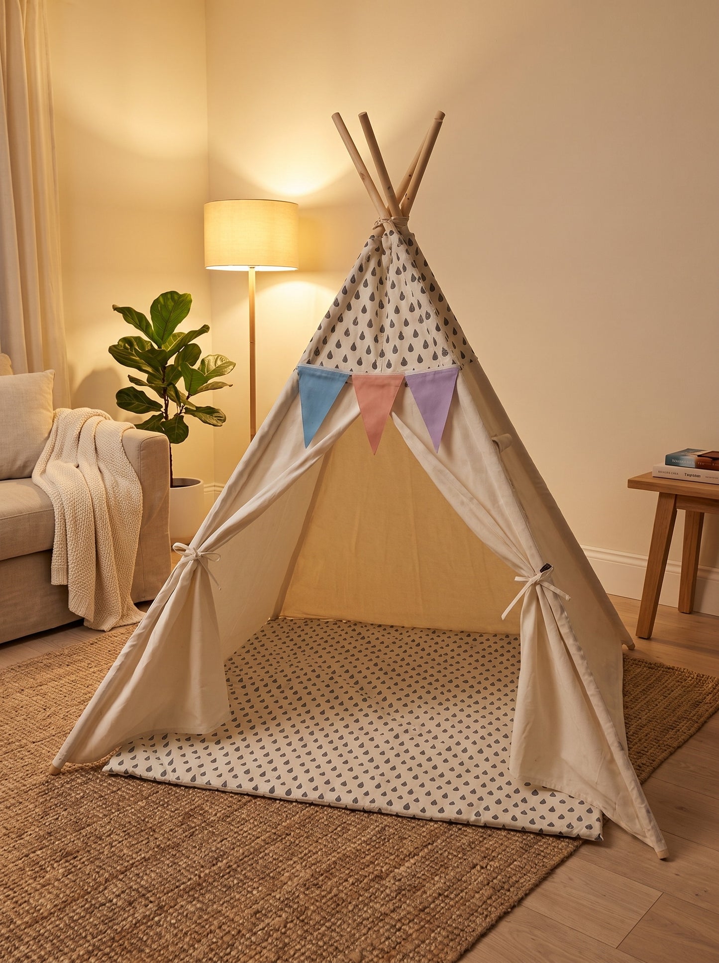 Styled at-home scene: Starlight Padded Teepee