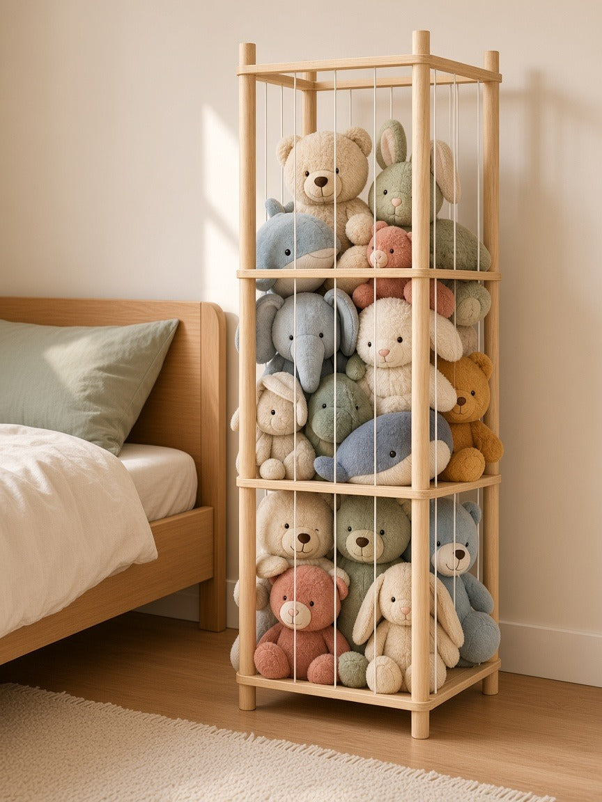 Styled at-home scene: Stuffed Animal Storage Rack
