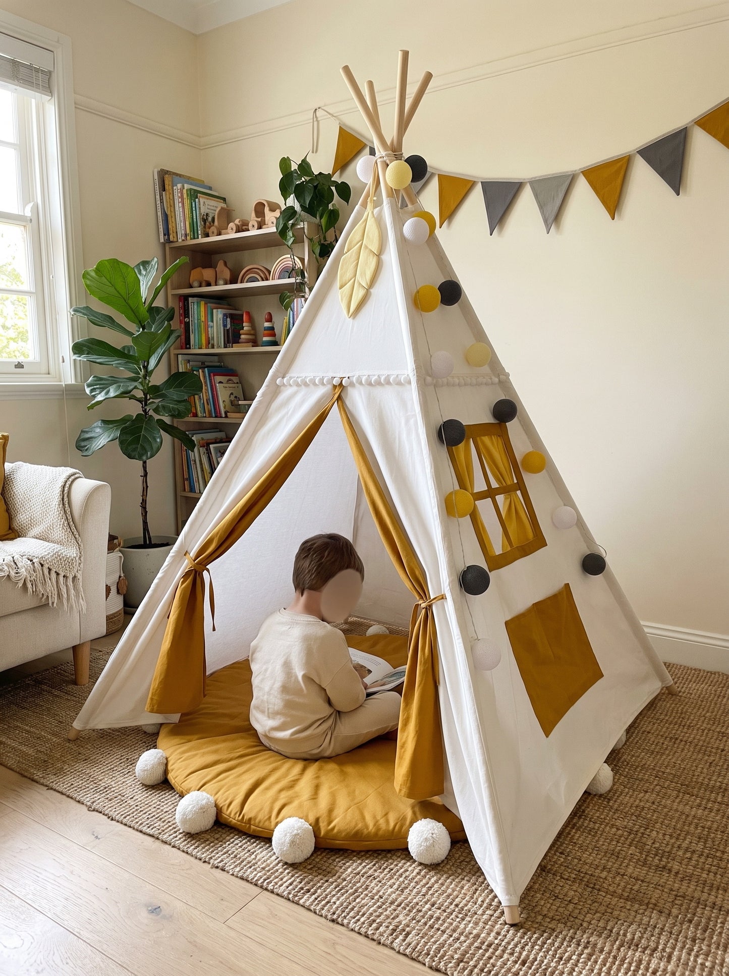 Styled at-home scene: Sunbeam Foldable Teepee