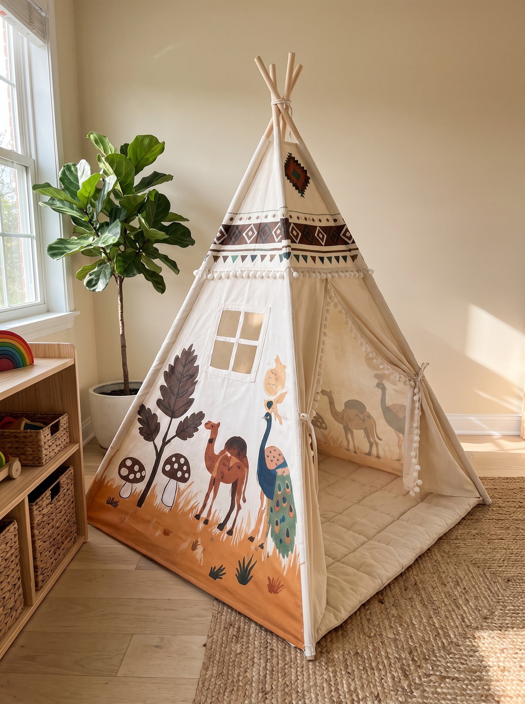 Styled at-home scene: Woodland Friends Teepee