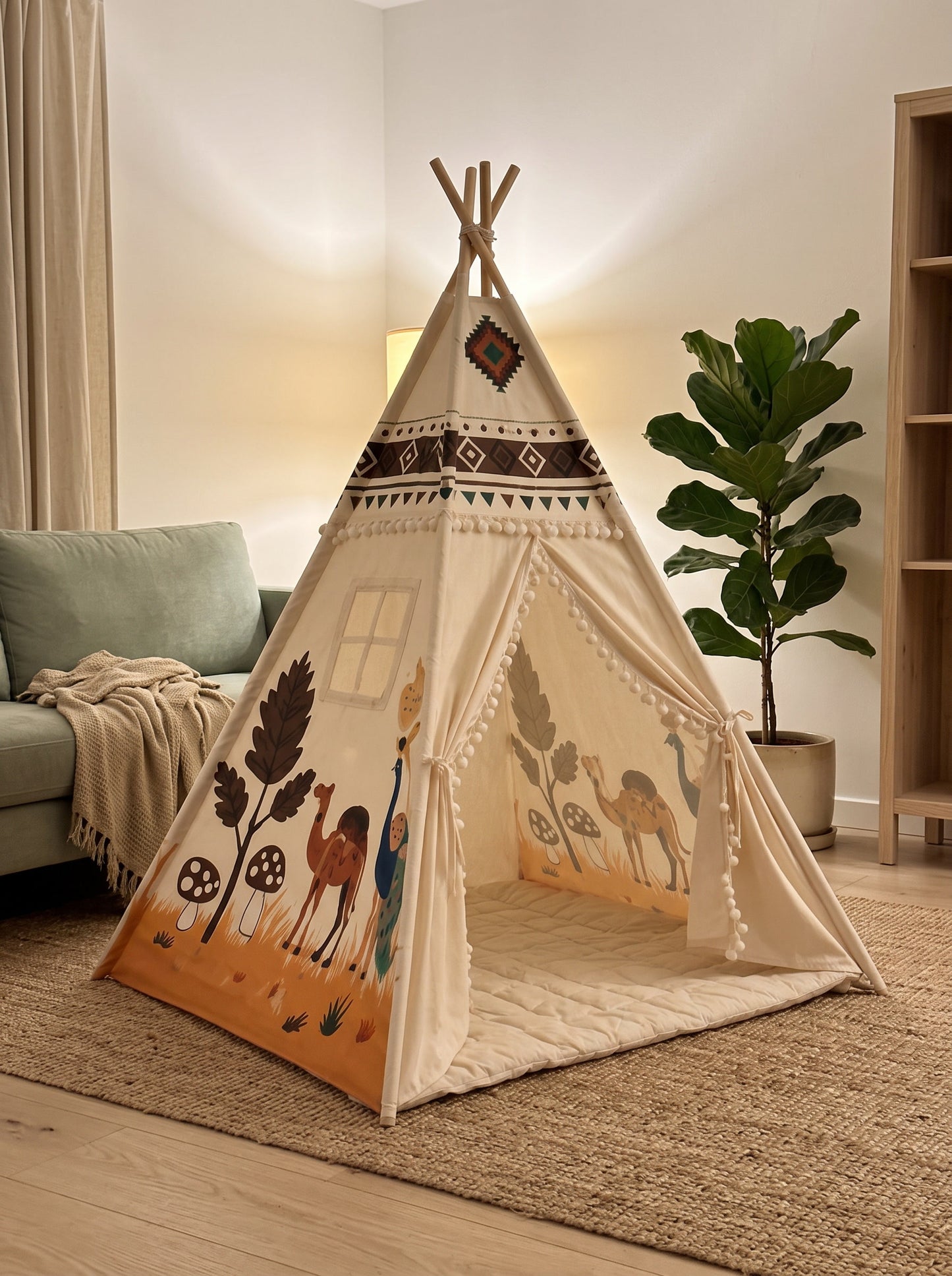 Styled at-home scene: Woodland Friends Teepee