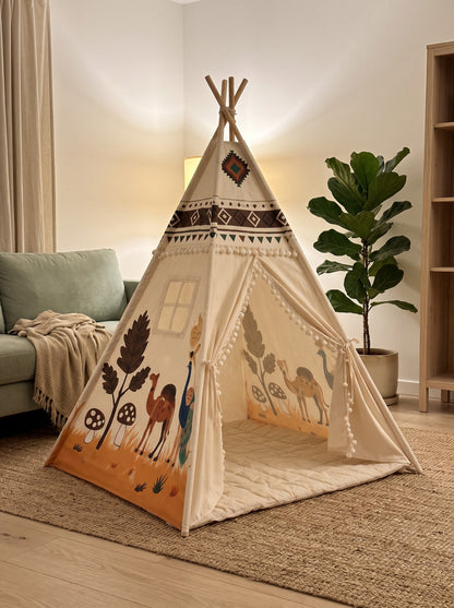 Styled at-home scene: Woodland Friends Teepee