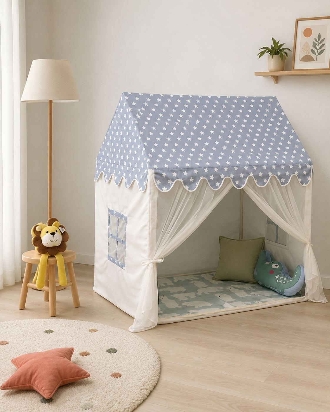 Silver Star Cottage styled in a calm playroom