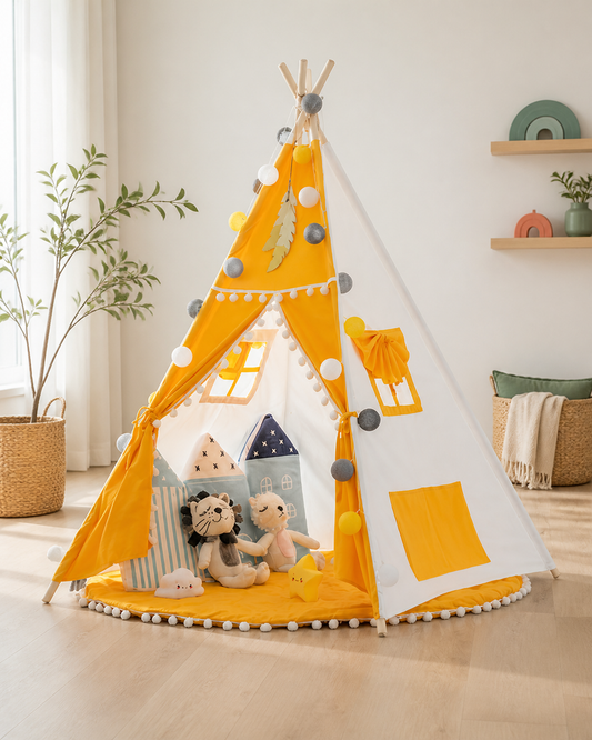 Sunbeam Foldable Teepee styled in a bright modern playroom