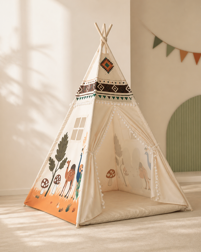 Alternate angle of the Woodland Friends Teepee